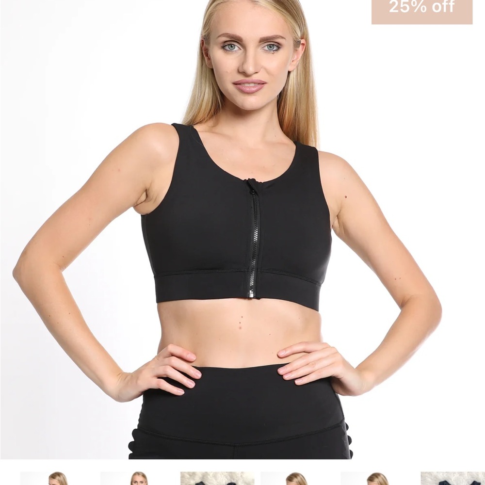 Black sweat & milk pumping/nursing sports bra